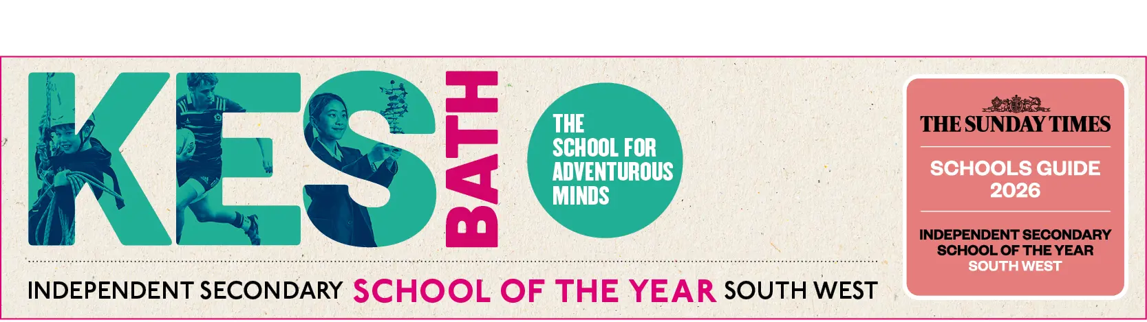 King Edward’s School, Bath named Sunday Times South West Independent Secondary School of the Year 2026—combining culture of care with outstanding exam results.Image,,Hero,Optimized