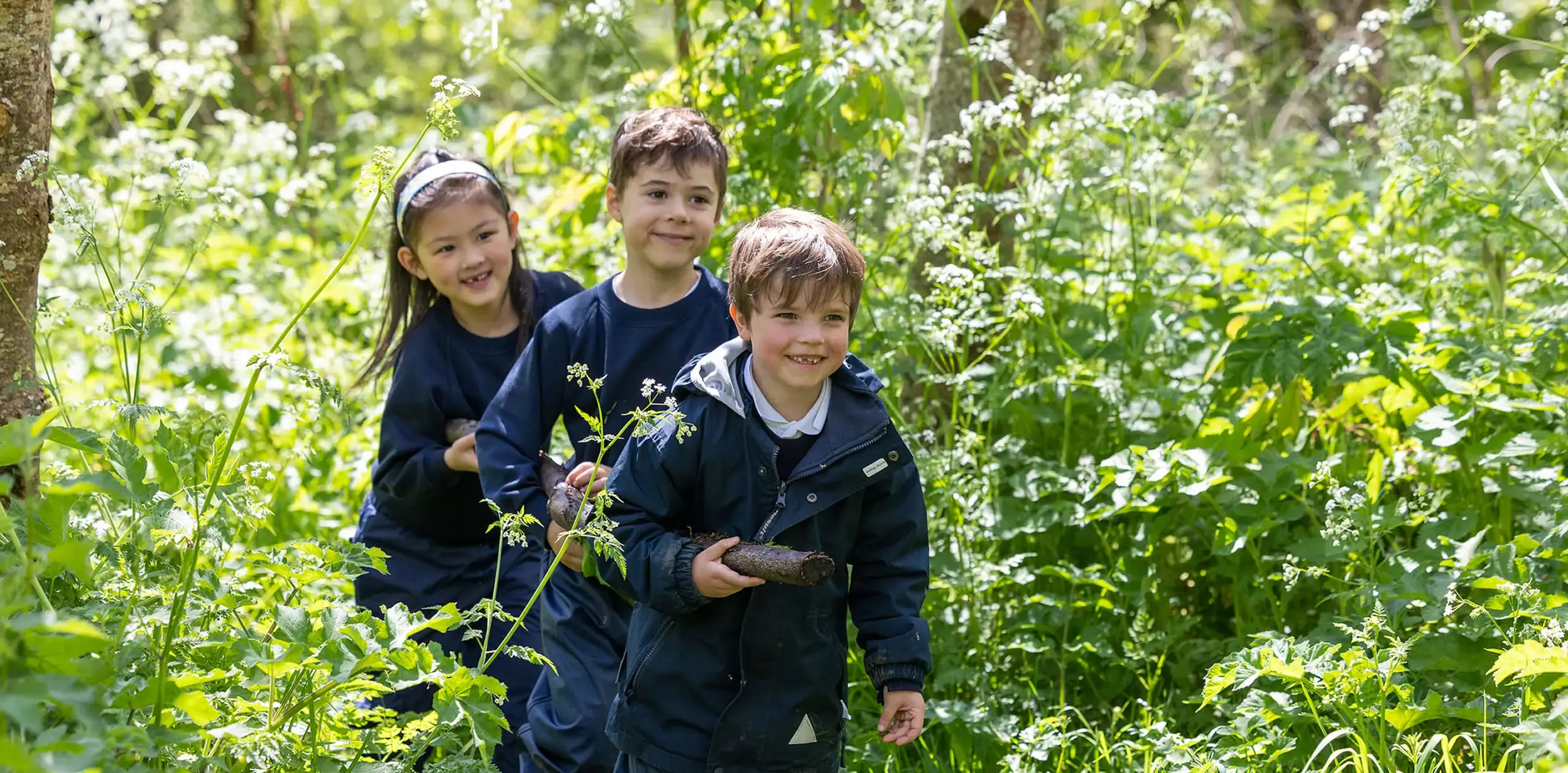 Pupils learning outside at KES Bath