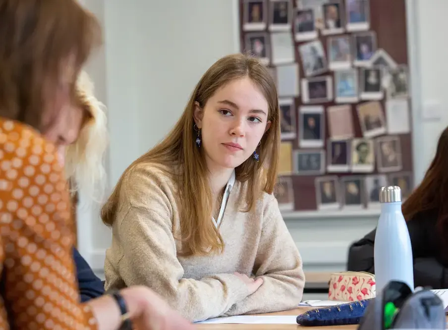Sixth form pupils in class at KES Bath